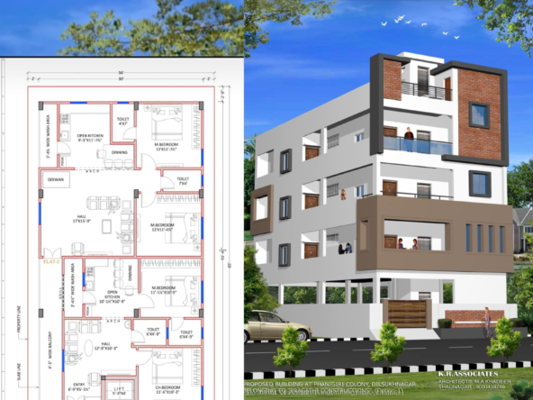 New North-Facing G+3 House for Sale in Phangiri Colony, Chaitanyapuri