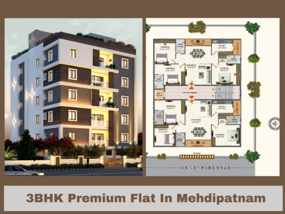 Exclusive 3BHK Flat for Sale in Mehdipatnam - GHMC Approved - Ready to Occupy - 85 Lakhs