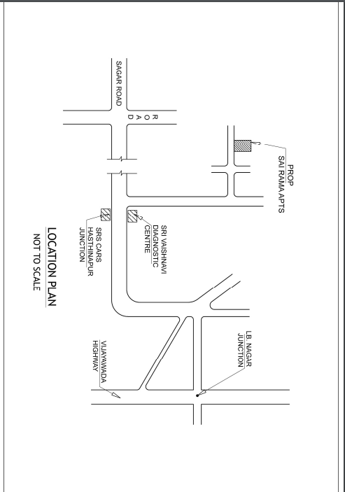 2 BHK Flat for Sale in Hasthinapur, Venkateswara Colony-LOCATION PLAN