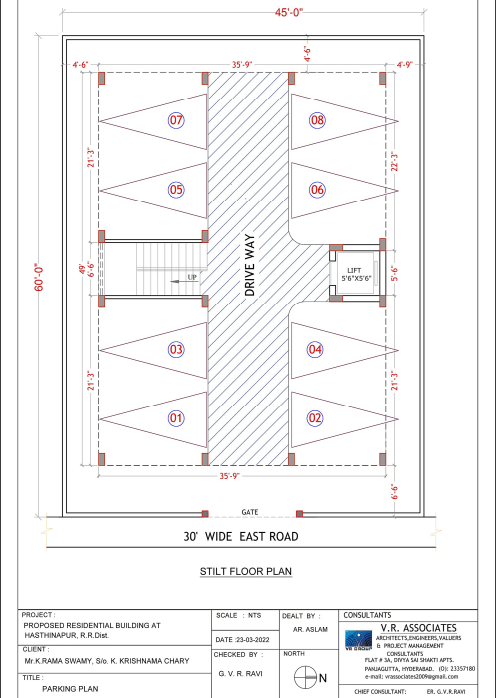 2 BHK Flat for Sale in Hasthinapur, Venkateswara Colony-STILT FLOOR PLAN