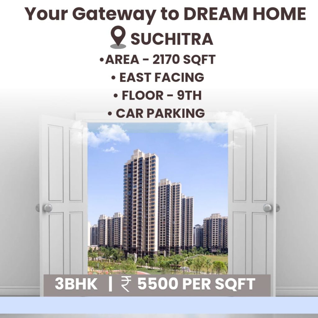 Spacious 3BHK Apartment for Sale in Suchitra – Prime Location with Modern Amenities