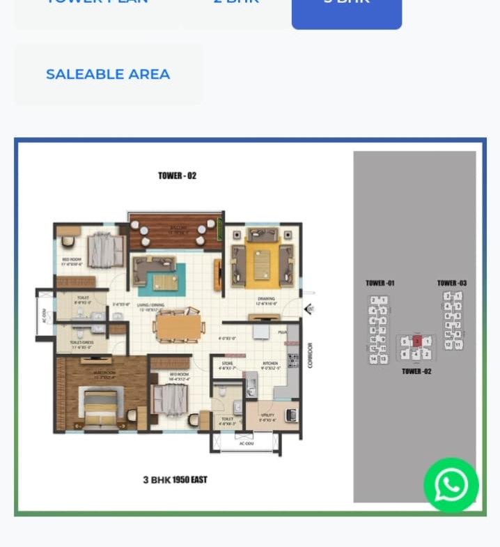 New 3BHK flat for sale in Kokapet