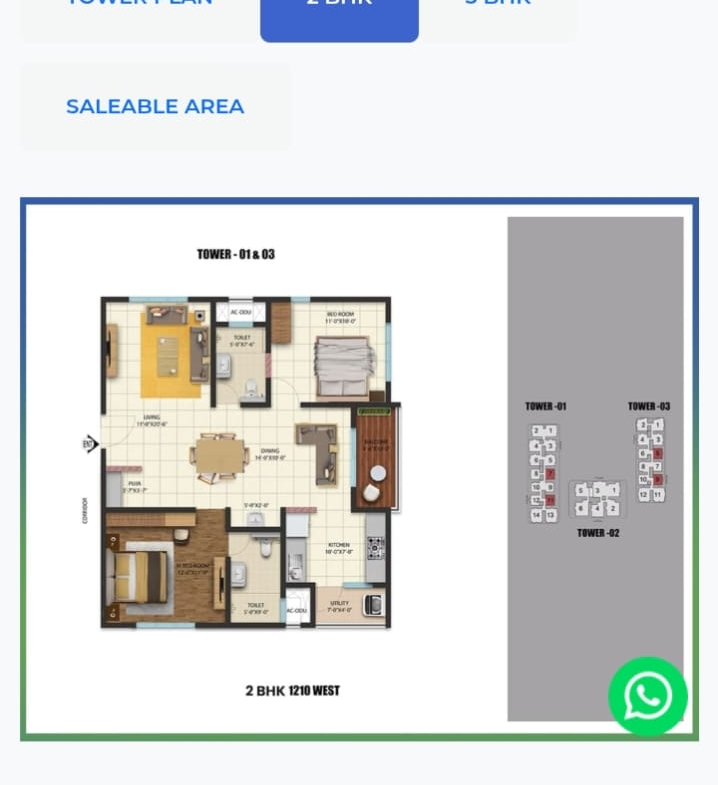 New 3BHK flat for sale in Kokapet