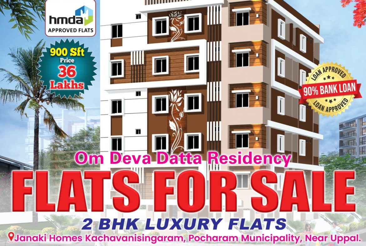 HMDA Approved Flats at Janaki Homes Pocharam – Just 7.5 Km from Uppal Metro